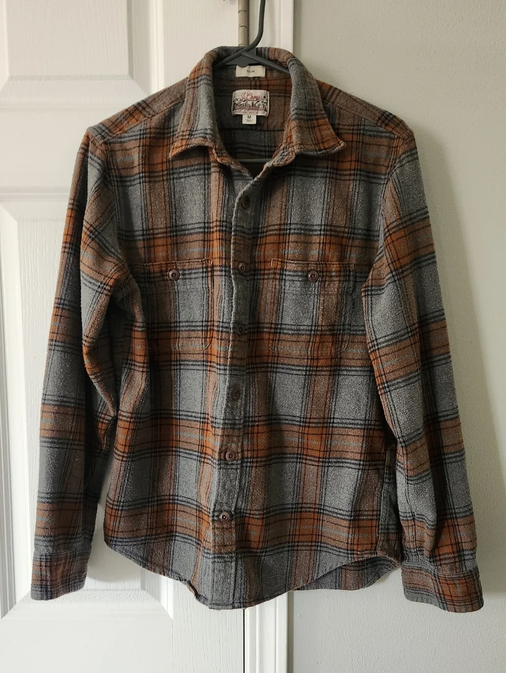 J. Crew | Mid Weight Flannel Double Brushed Plaid Slim Fit Shirt Medium